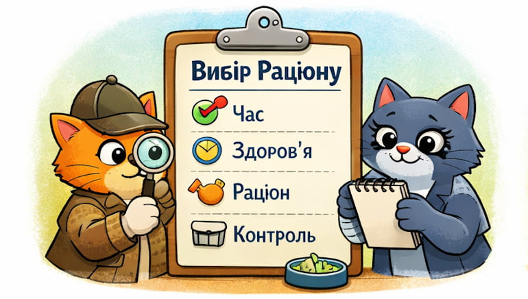 приклад натурального раціону для кота на день — планування котячого харчування