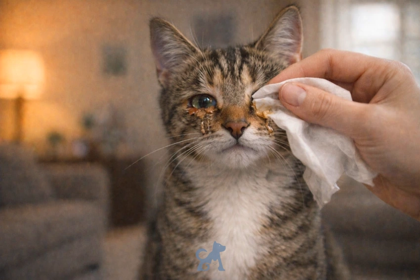 догляд за очима кота очищення очей серветкою в домашніх умовах