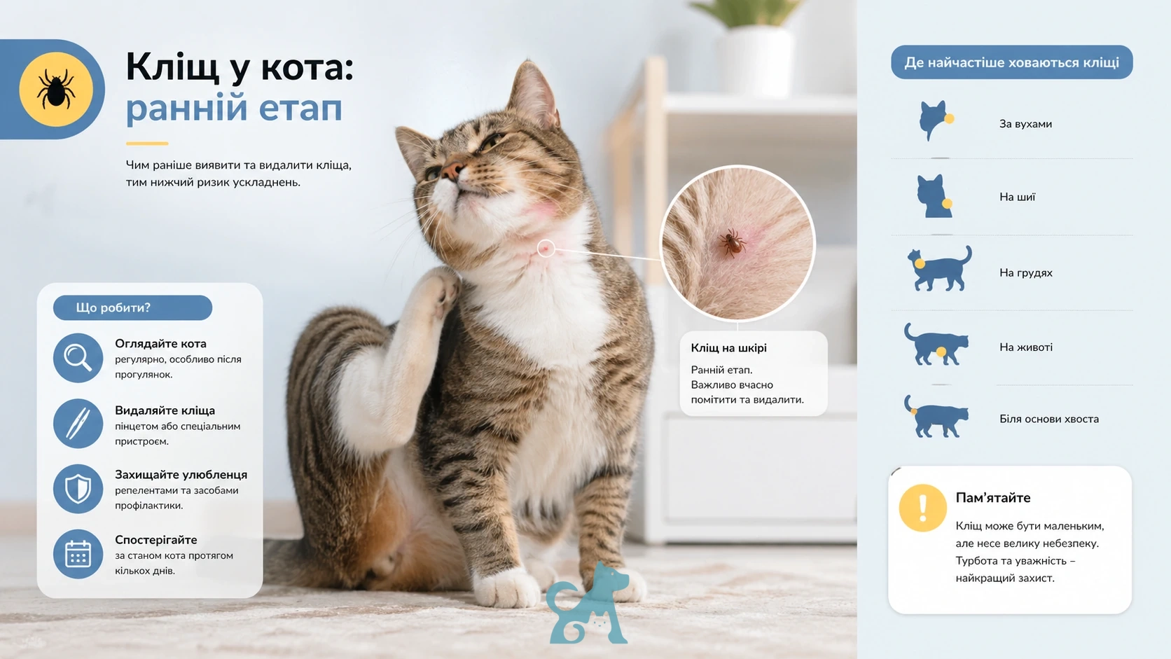 Кліщі у котів — що робити, якщо ви помітили їх занадто пізно