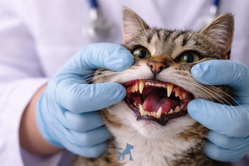 запалення ясен у кота почервоніння ясен стоматит у кота симптоми