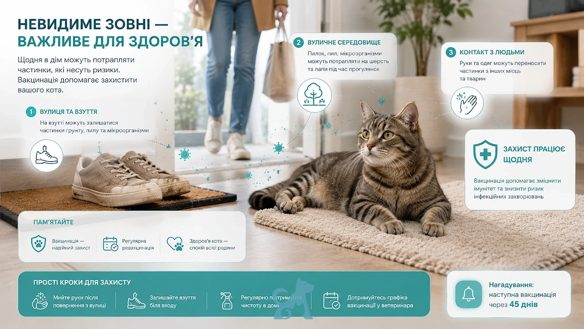 чому домашній кіт може контактувати з інфекціями та мікроорганізмами