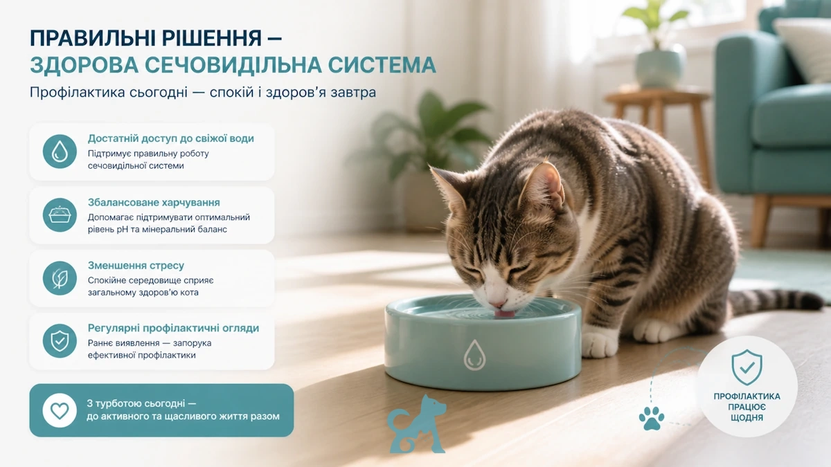 кіт п’є воду профілактика сечокам’яної хвороби у котів