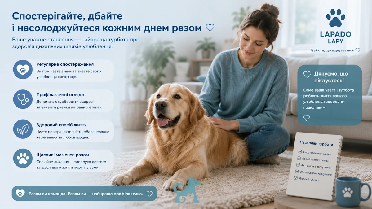 Щасливий собака поруч із турботливою власницею як символ уважного догляду та профілактики проблем зі здоров’ям