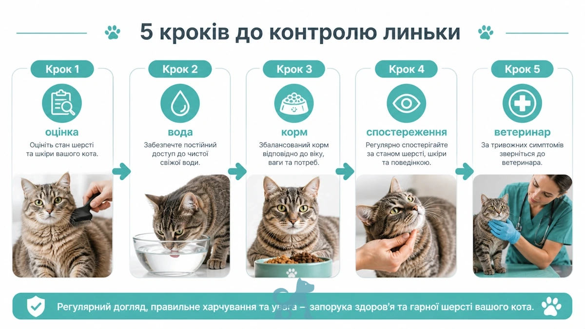 що робити якщо кіт сильно линяє 5 кроків догляду