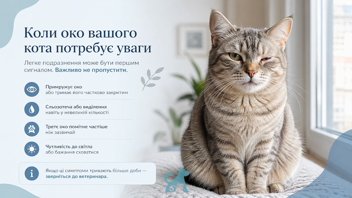 Як доглядати за очима кота, щоб не пропустити симптом, який може загрожувати зору