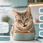 кіт обережно їсть сухий корм — можливі проблеми із зубами та ротовою порожниною