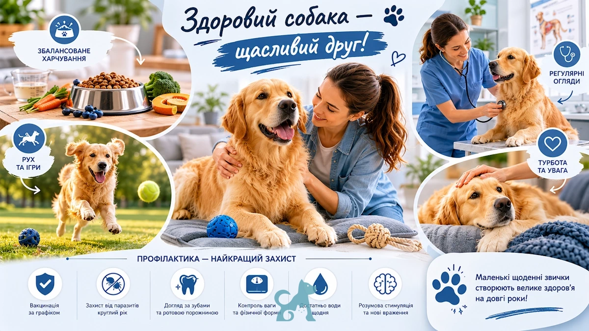 Основні способи профілактики захворювань у собак: правильне харчування, активність, ветеринарні огляди та догляд