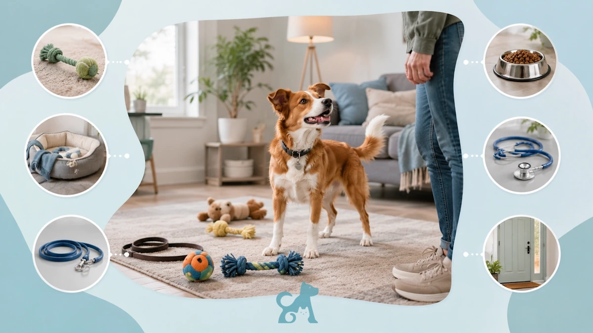 Молодий собака нудьгує вдома та шукає увагу господаря