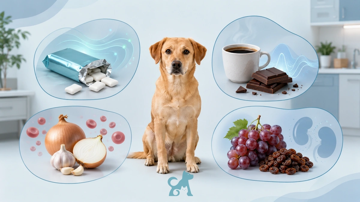 Різні небезпечні продукти впливають на різні системи організму собаки.